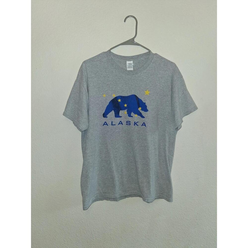 Alaska T Shirt Grey Blue Size L